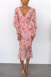 Floréa – Women's Smocked Floral Midi Dress