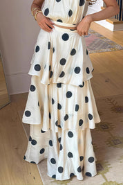Poléa – Polka Dot Sleeveless Midi Dress