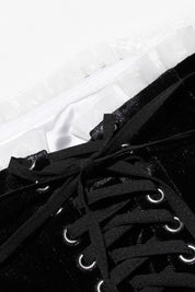 Valerisse – Strapless Velvet A-Line Mini Dress