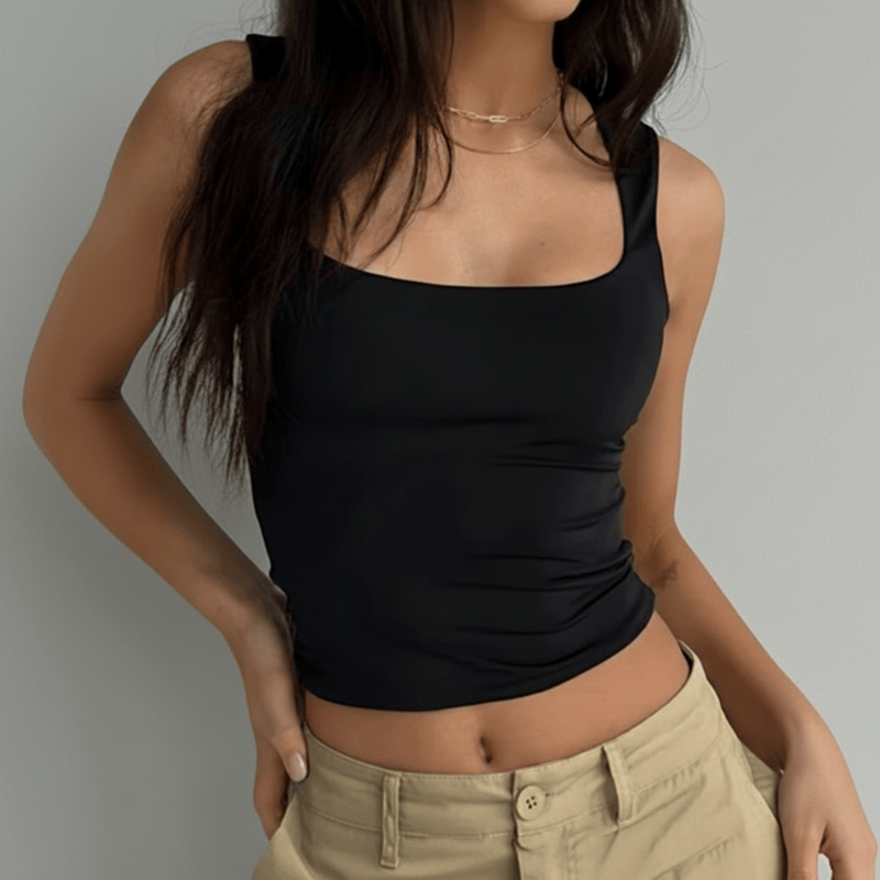 Arvena | Classic Scoop Crop Tank