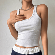 Sorelia | Ribbed Square Neck Crop Top