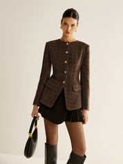 Valerra | Women’s Tweed Button Jacket