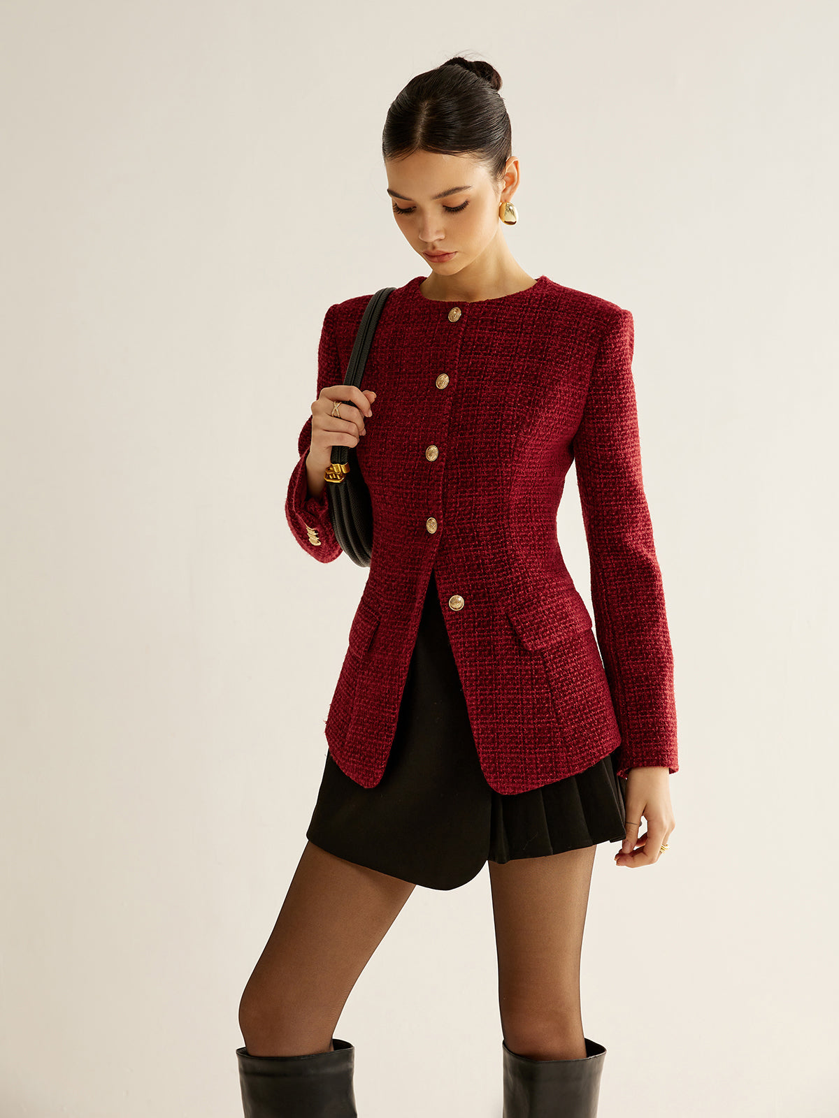 Valerra | Women’s Tweed Button Jacket