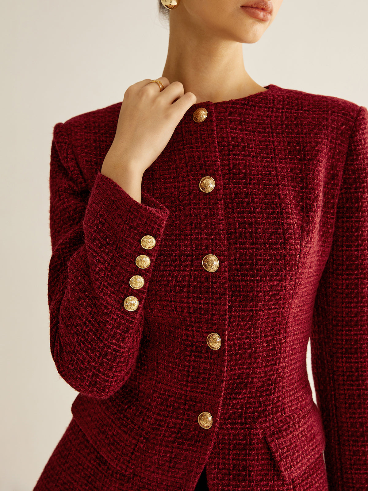 Valerra | Women’s Tweed Button Jacket