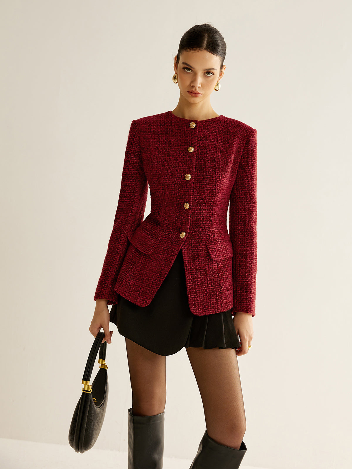 Valerra | Women’s Tweed Button Jacket