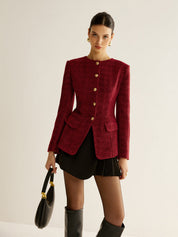 Valerra | Women’s Tweed Button Jacket