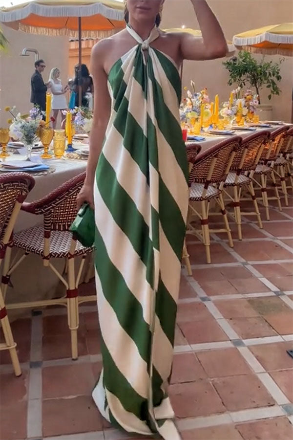 Calyra – Halter Tie Maxi Dress
