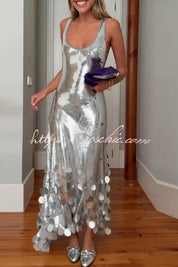 Nyxara – Sequin Tassel Prom Maxi Dress