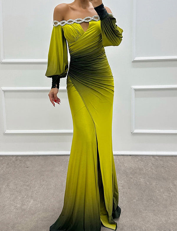 Julieta – Gradient Off-Shoulder Gown