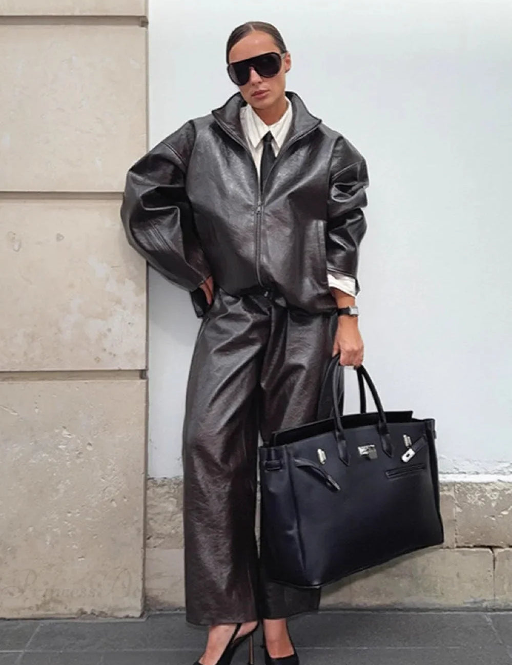 chic-solid-patent-leather-stand-collar-jacket-skirt-two-piece-set-414.webp