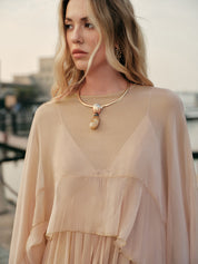 Elowen | Sheer Chiffon Maxi Dress