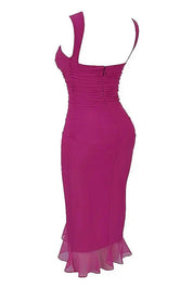 Charlotte | Women’s Stretch Mesh Midi Dress with Low Back