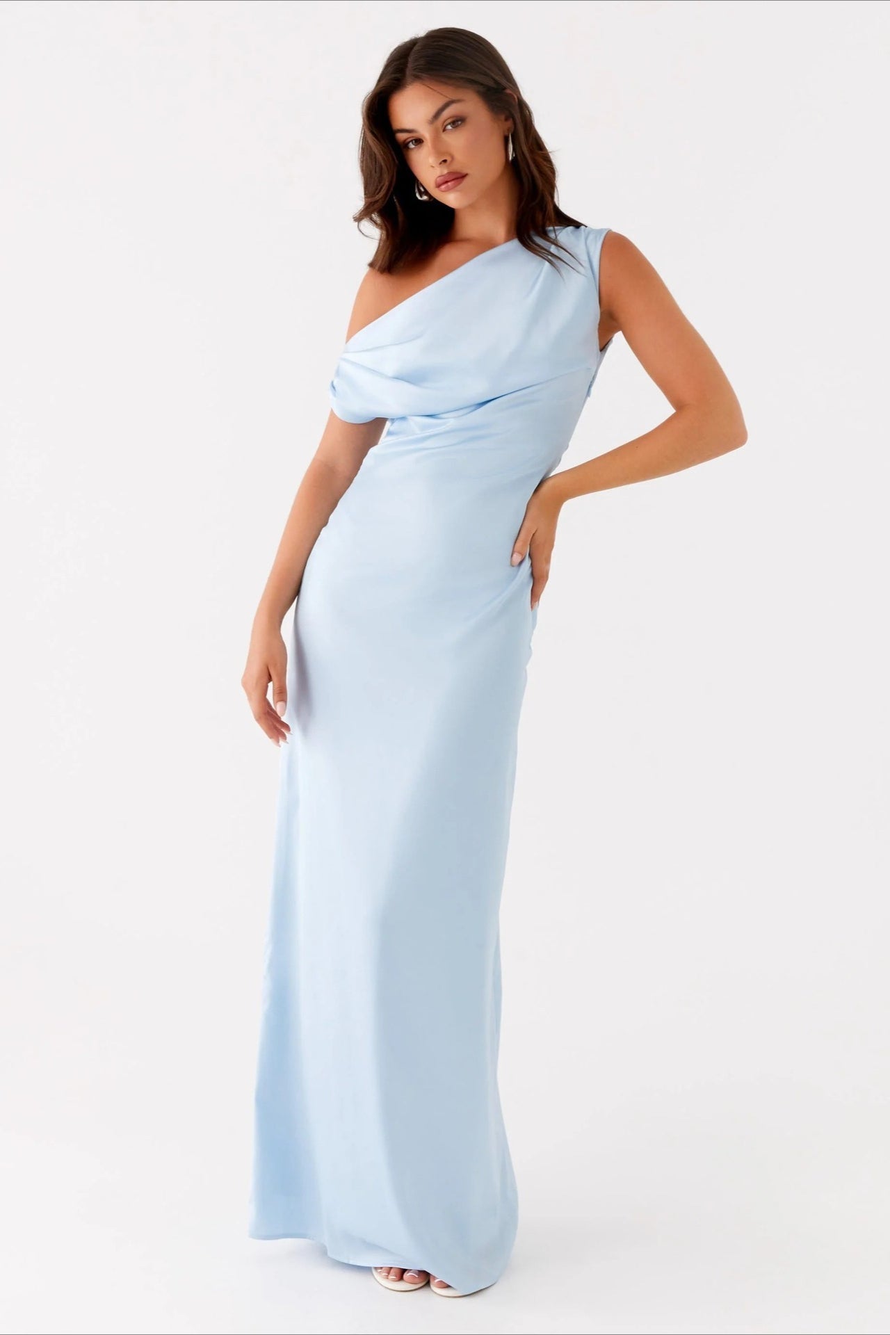 Elarisse – Women’s One-Shoulder High Waist Maxi Dress