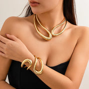 Camille Laurent | Liquid Silver Sculpt Choker Necklace