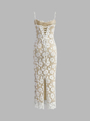 Celestine | Women’s Double Layer Lace Cami Maxi Dress