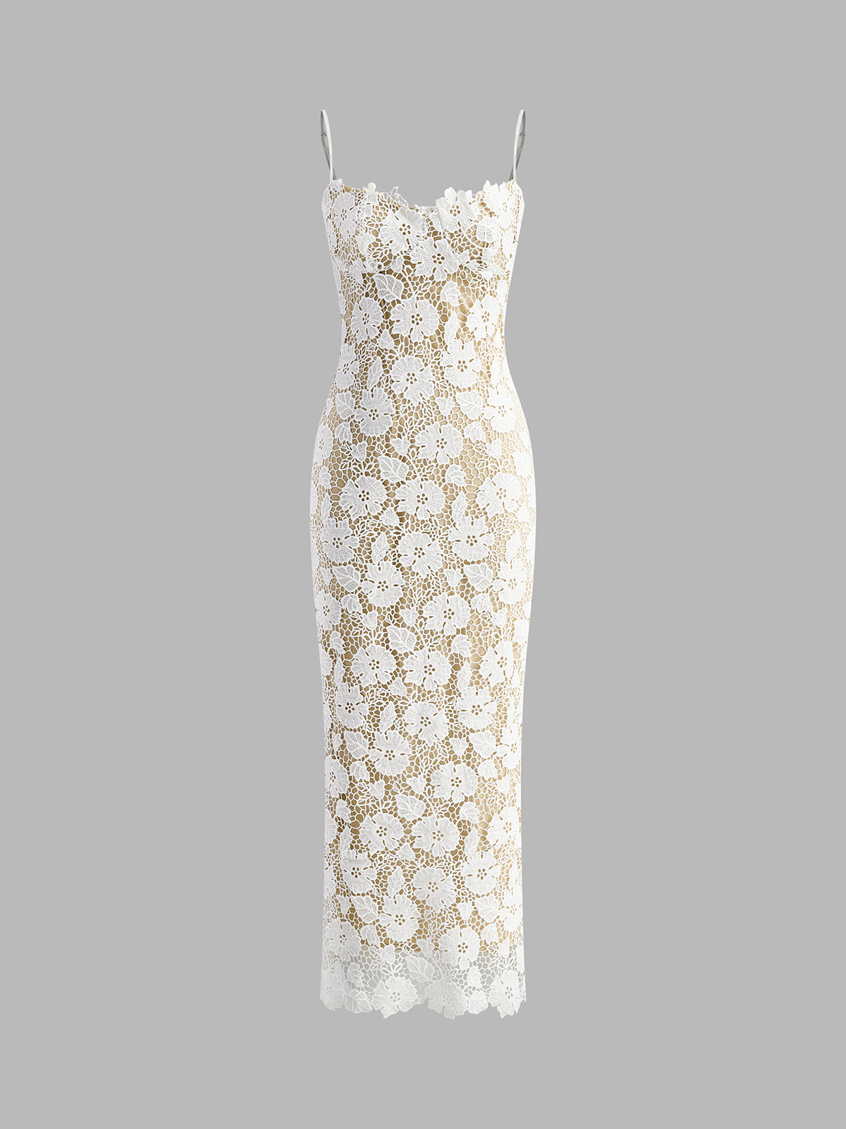 Celestine | Women’s Double Layer Lace Cami Maxi Dress