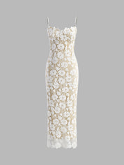 Celestine | Women’s Double Layer Lace Cami Maxi Dress