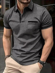Men’s Polo | Men’s Short Sleeve Polo Shirt with Chest Pocket