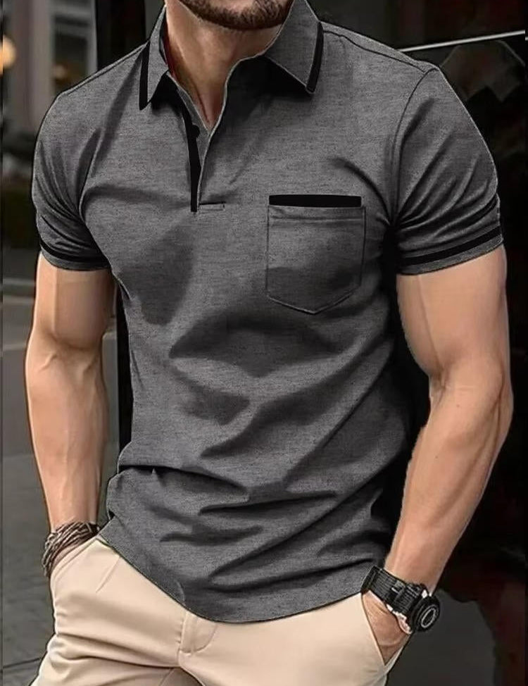 Men’s Polo | Men’s Short Sleeve Polo Shirt with Chest Pocket