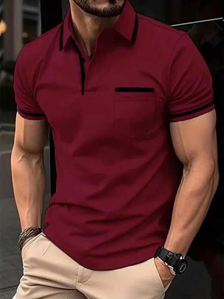 Men’s Polo | Men’s Short Sleeve Polo Shirt with Chest Pocket