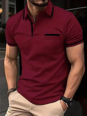 Men’s Polo | Men’s Short Sleeve Polo Shirt with Chest Pocket