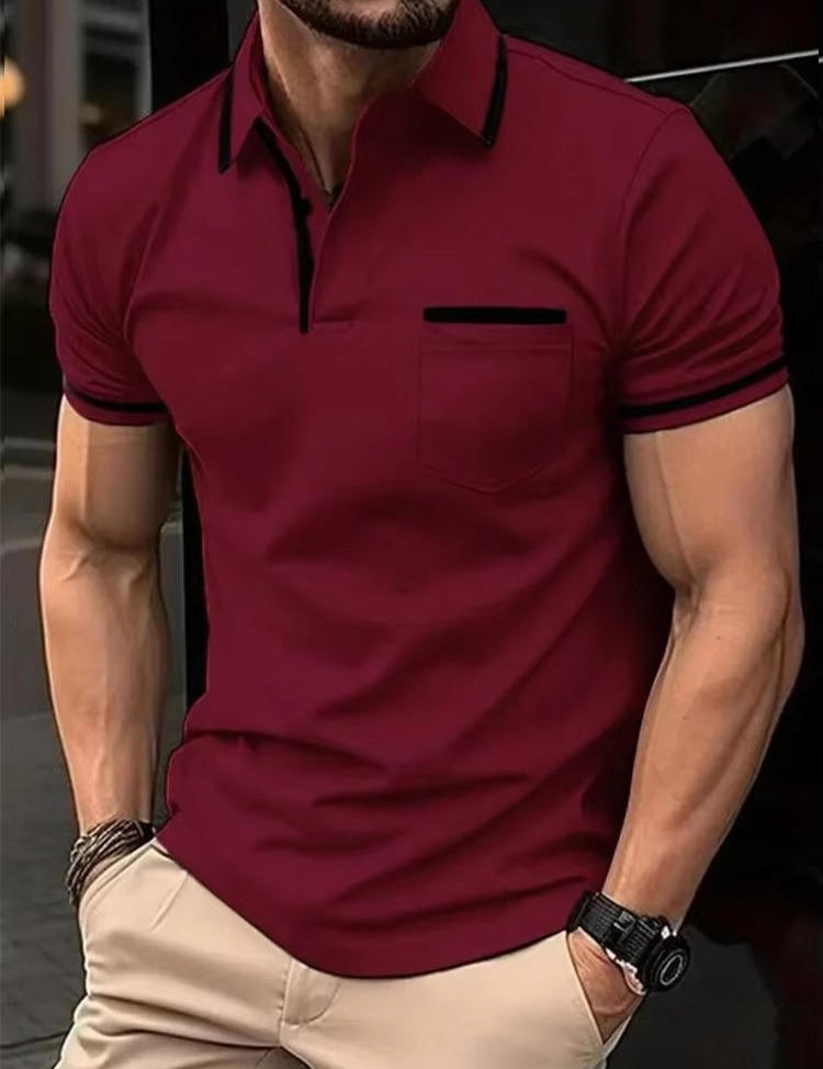 Men’s Polo | Men’s Short Sleeve Polo Shirt with Chest Pocket