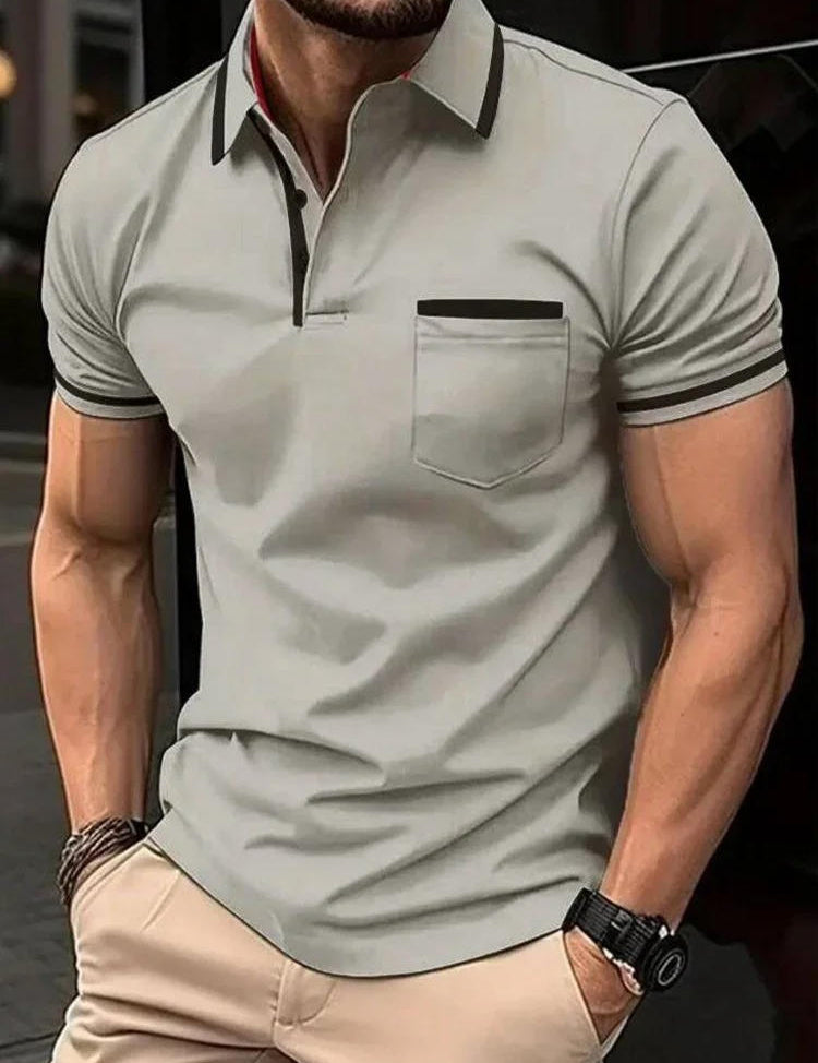 Men’s Polo | Men’s Short Sleeve Polo Shirt with Chest Pocket