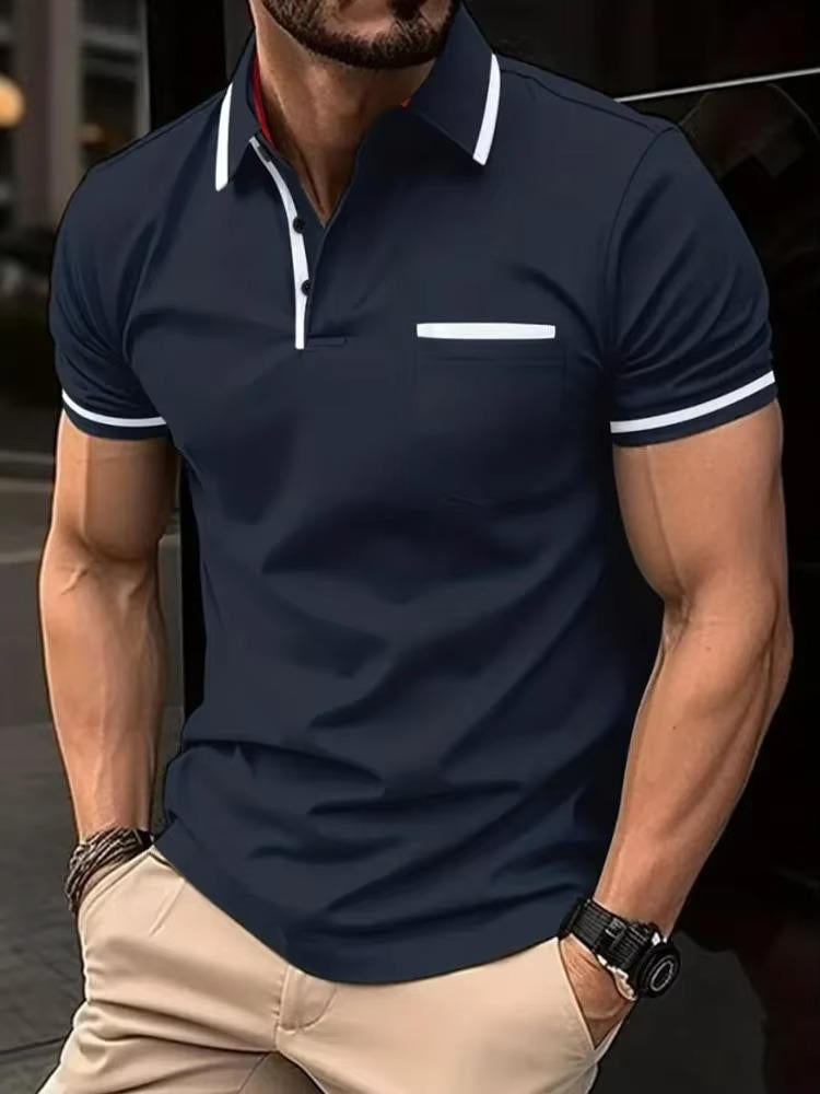 Men’s Polo | Men’s Short Sleeve Polo Shirt with Chest Pocket