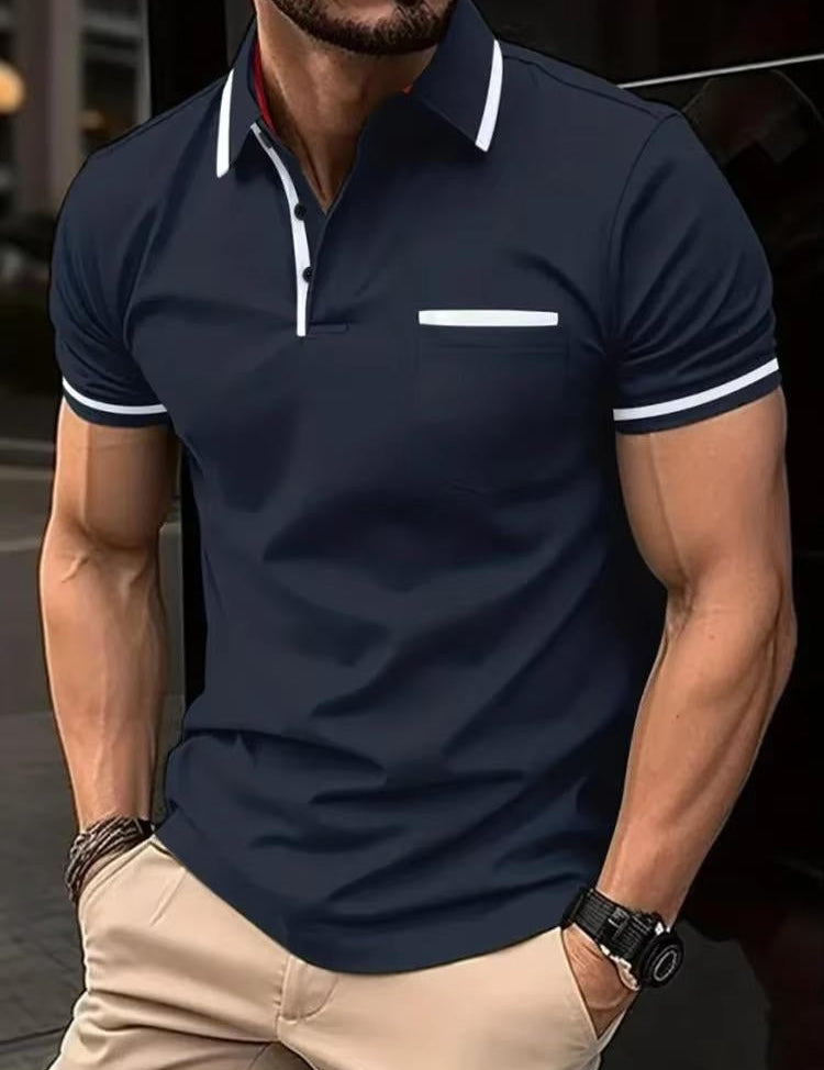 Men’s Polo | Men’s Short Sleeve Polo Shirt with Chest Pocket