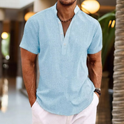 Lioren | Men’s Short Sleeve Linen Henley