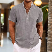 Lioren | Men’s Short Sleeve Linen Henley
