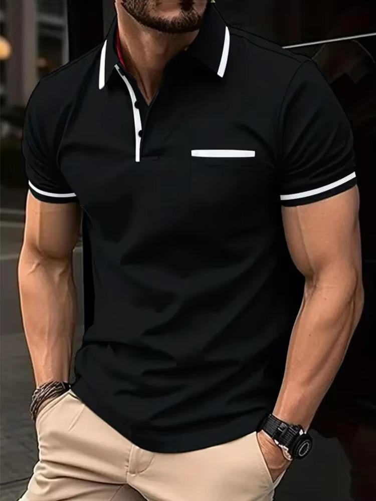 Men’s Polo | Men’s Short Sleeve Polo Shirt with Chest Pocket