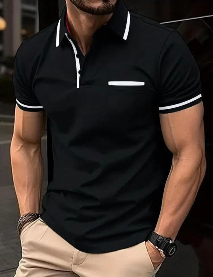 Men’s Polo | Men’s Short Sleeve Polo Shirt with Chest Pocket