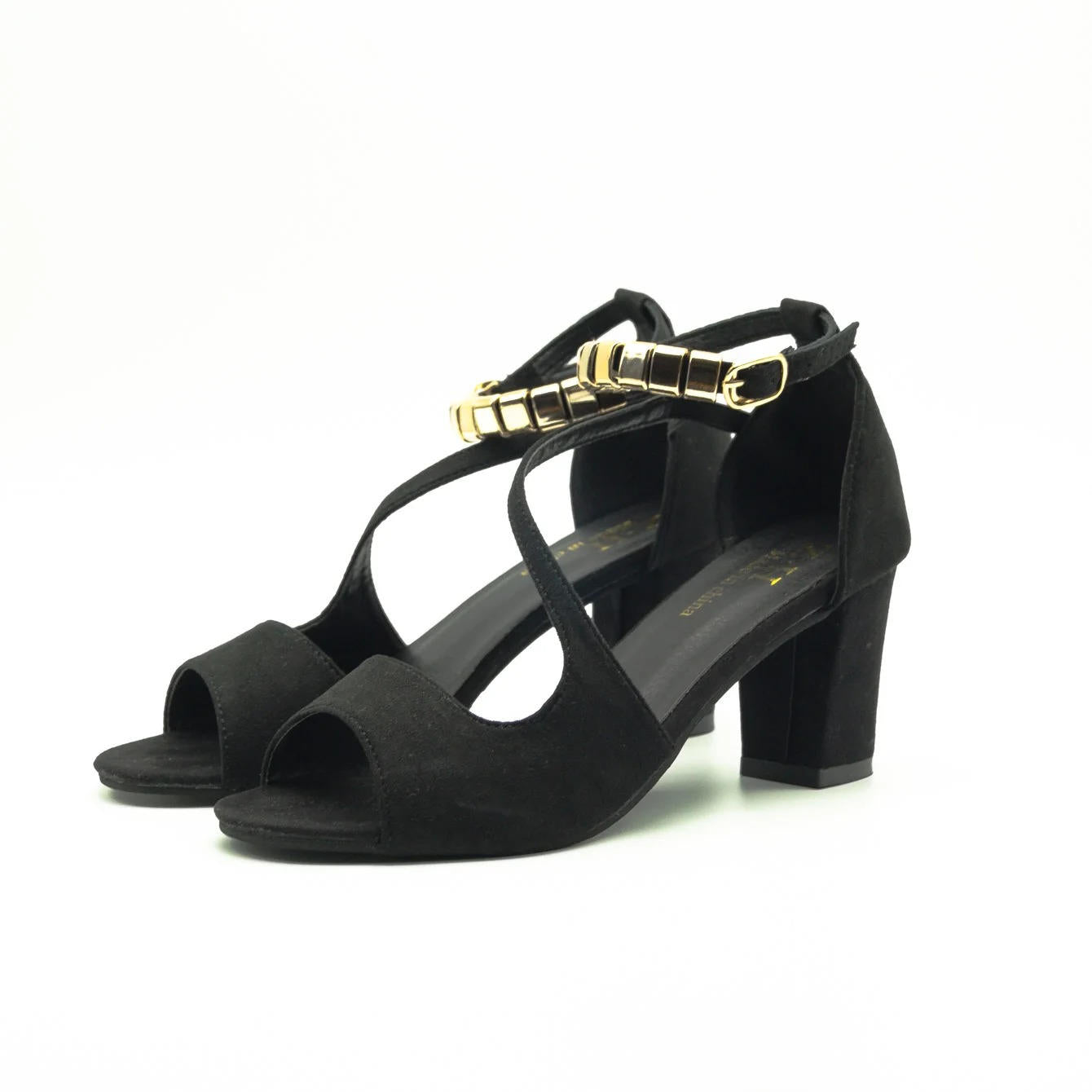 Elvara | Women’s Block Heel Sandals with Ankle Strap