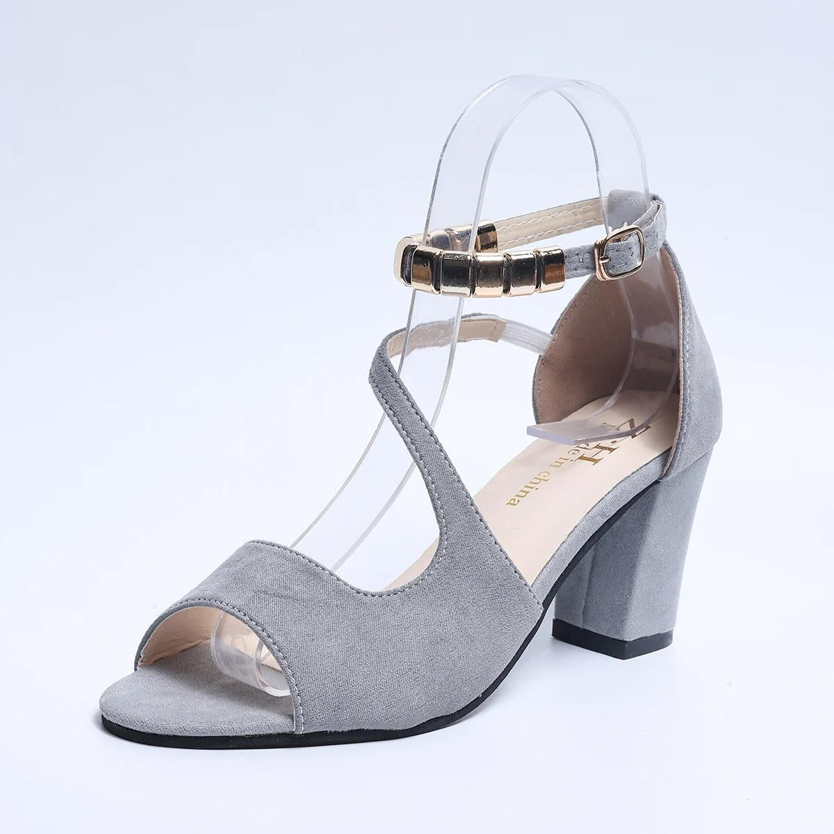 Elvara | Women’s Block Heel Sandals with Ankle Strap