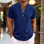 Lioren | Men’s Short Sleeve Linen Henley