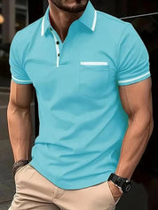 Men’s Polo | Men’s Short Sleeve Polo Shirt with Chest Pocket
