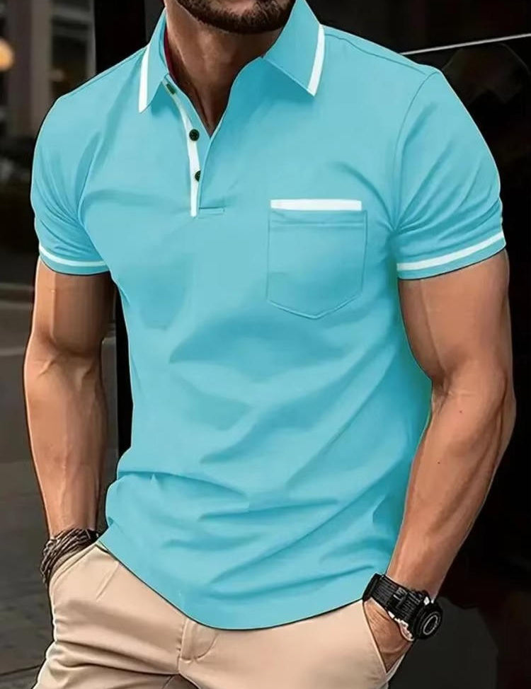 Men’s Polo | Men’s Short Sleeve Polo Shirt with Chest Pocket