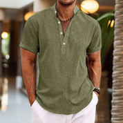 Lioren | Men’s Short Sleeve Linen Henley