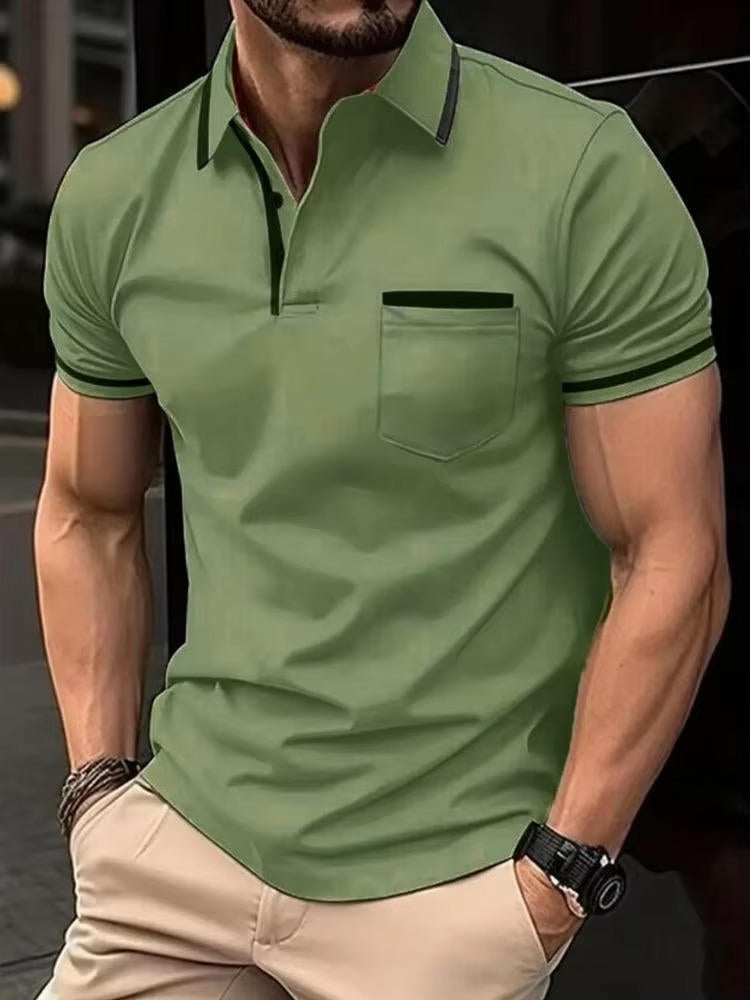 Men’s Polo | Men’s Short Sleeve Polo Shirt with Chest Pocket