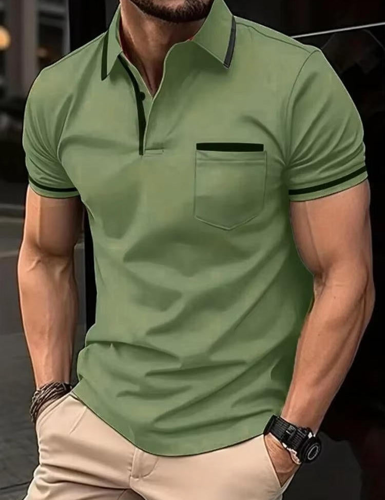 Men’s Polo | Men’s Short Sleeve Polo Shirt with Chest Pocket