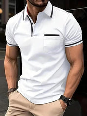 Men’s Polo | Men’s Short Sleeve Polo Shirt with Chest Pocket