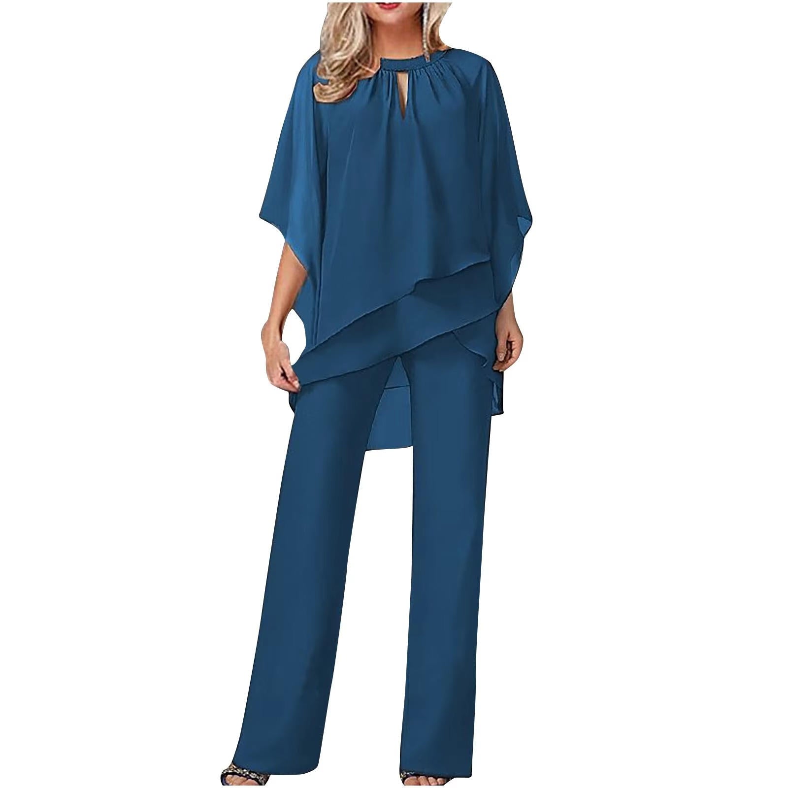 Seralyn | Elegant Chiffon Pantsuit