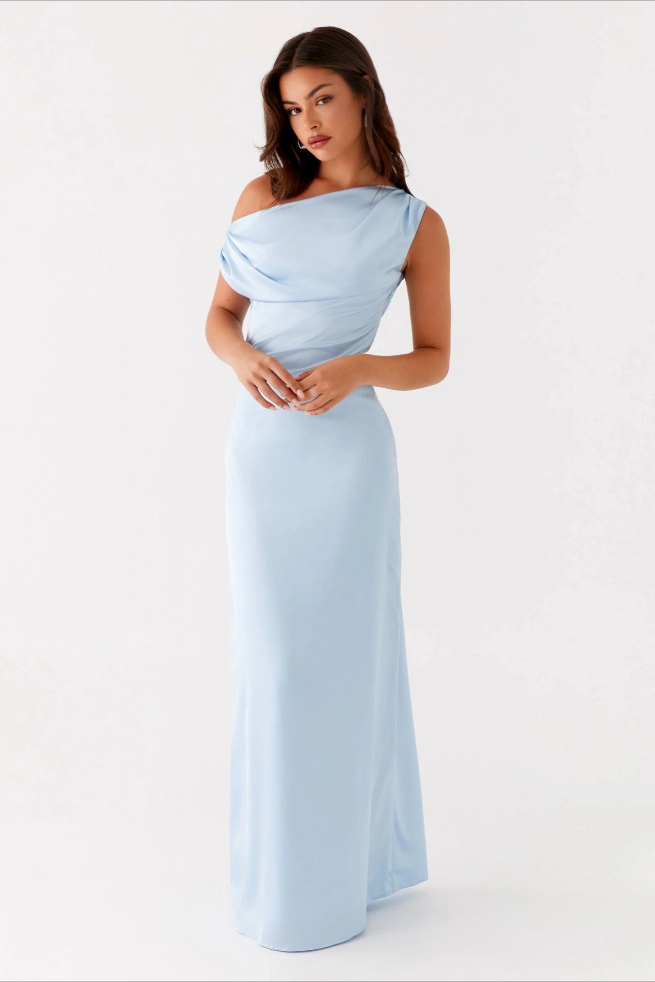 Elarisse – Women’s One-Shoulder High Waist Maxi Dress