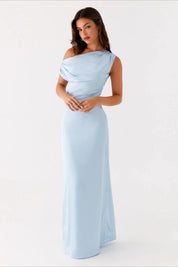 Elarisse – Women’s One-Shoulder High Waist Maxi Dress