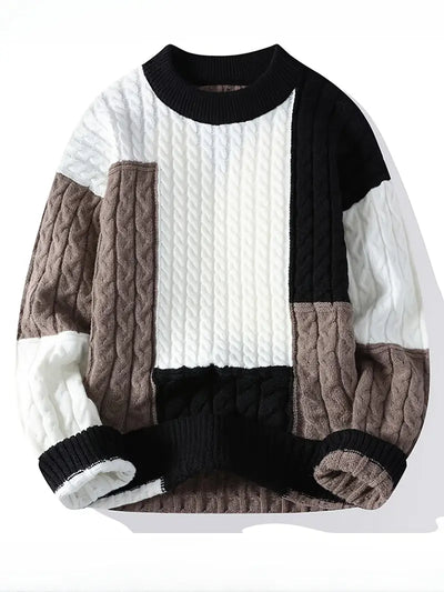 Men'S Color Block Cardigan