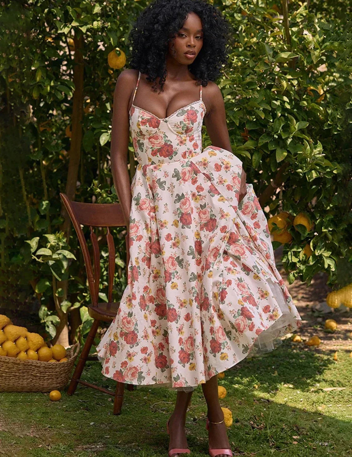 Lunavira – Women’s Strapless Empire Waist Midi Dress