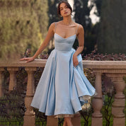 Lunavira – Women’s Strapless Empire Waist Midi Dress