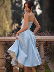 Lunavira – Women’s Strapless Empire Waist Midi Dress