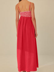 Alveria | Women’s Embroidered Cotton Maxi Dress